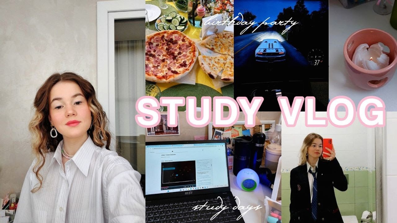 STUDY VLOG: birthday party, school and study days! - YouTube