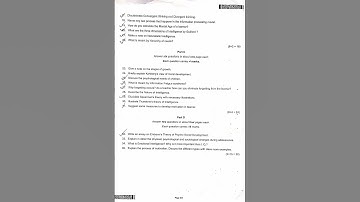 MG University B.Ed first sem psychology question paper