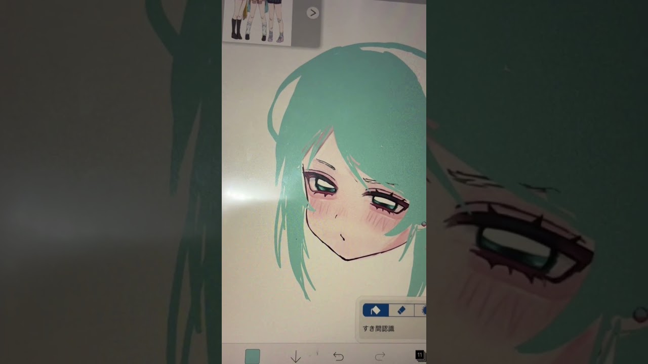 初音ミクちゃんのイラストメイキングです #fypシ #イラスト #ilustracion #イラストメイキング #初音ミク #asmr #リメイク