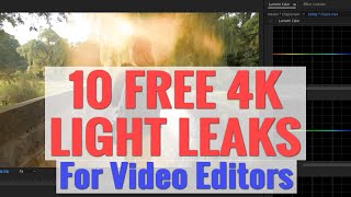 FREE 4K LIGHT LEAKS & How to Use Them in Premiere Pro CC (REAL LIGHT LEAKS)