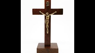 CRUCIFIXO RÚSTICO DE MESA 12 CM