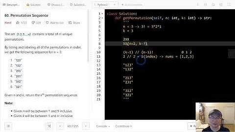 60. Permutation Sequence | English | hard