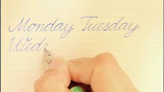 how to write in cursive - german standard - days - easy way