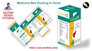 CorelDraw tutorial - How to Make - Medicine Box Packaging design | - Azam Farooqi-Hindi/Urdu