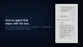 Build a FastAPI + PostgreSQL app in the browser and take it live — no install, no pipeline