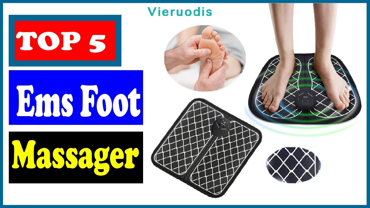 JSBVM EMS Foot Massager Folding Electric Mat Portable Gorgeous Massage w