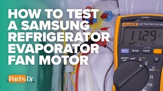 How to voltage test a Samsung Refrigerator Evaporator Fan Motor Resimi