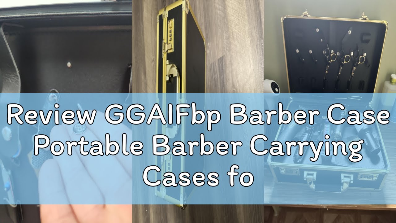 Review GGAIFbp Barber Case Portable Barber Carrying Cases for Clippers and Supplies Double Layer Lar