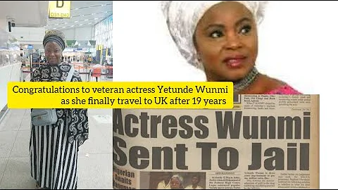 Congratulations to veteran actress Yetunde Wunmi as she travel to UK