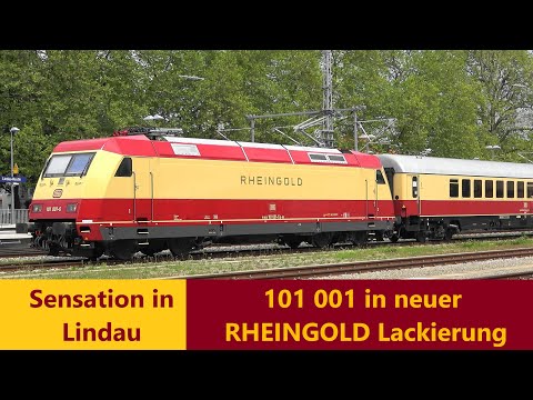 ?Sensation in Lindau: RHEINGOLD 101 001 mit AKE TEE Rheingold & schne Beifnge: BR248, BR213, BR218