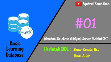 Membuat Database di Mysql Server Melalui CMD | Perintah Show, Create, Use, Desc, Alter.