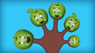 The Finger Family Apple Family Nursery Rhyme | Apple Finger Family Songs