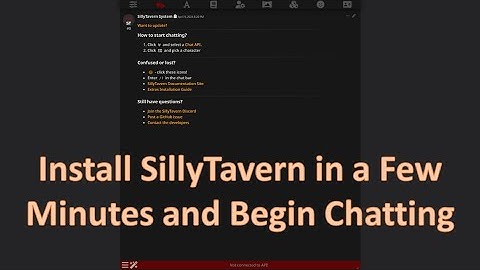How to Install SillyTavern