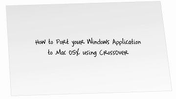 How To Port Windows Applications Using CrossOver
