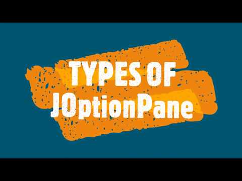 TYPES OF JOptionPane