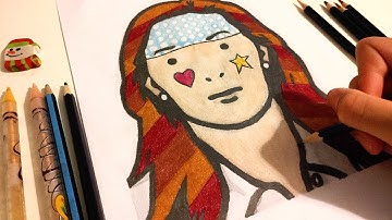 Art Timelapse - Julian Opie Style Drawing