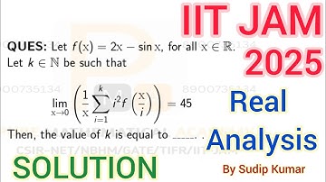 IIT JAM 2025 Mathematics Solution | Real Analysis Q.No 53 Solution |Section C Real Analysis Solution
