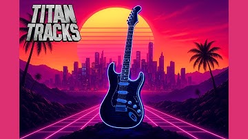 Heroic Synthwave Hard Rock in E Minor (Em) Backing Track - 75 BPM