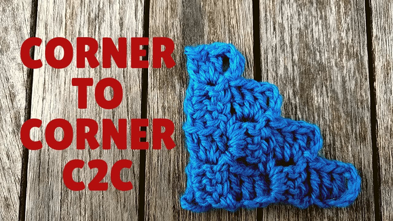 C2C - how to crochet corner to corner 【かぎ針編み】コーナートゥー 