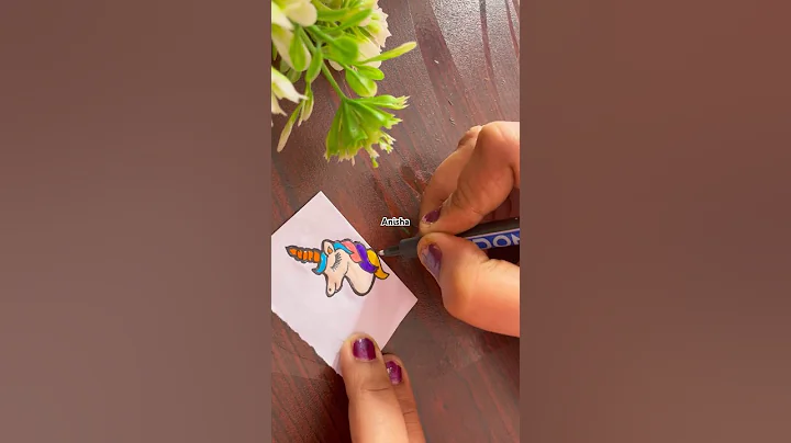 DIY very easy Unicorn 🦄 stickers for kids #satisfying  #shorts  #youtubeshorts
