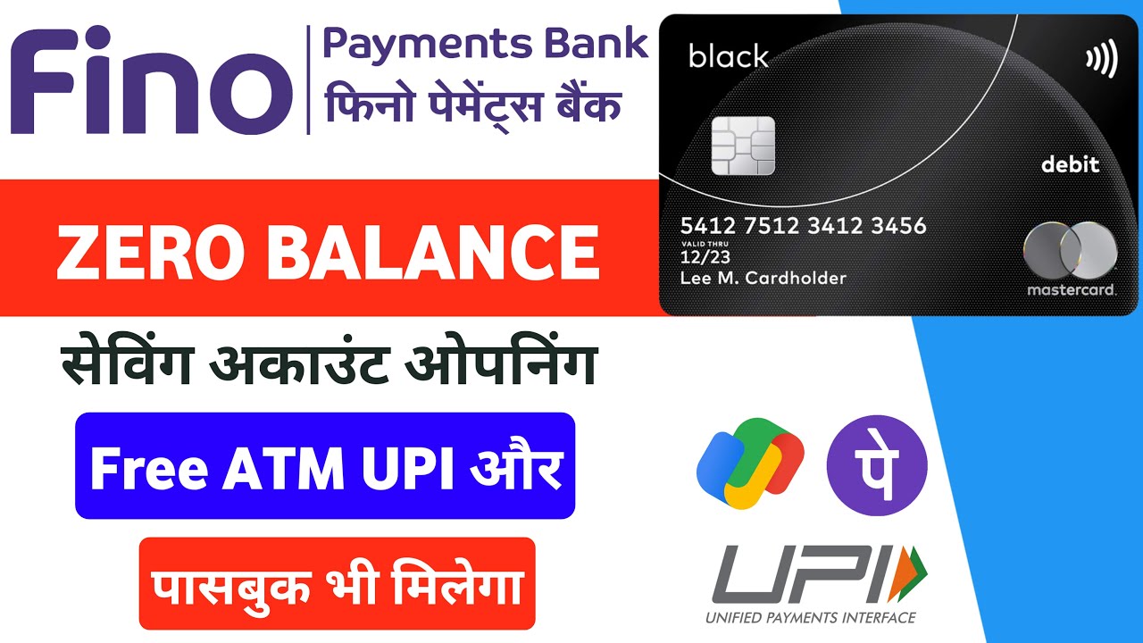 Fino Payment Bank Zero Balance Account Opening How To Open Fino 