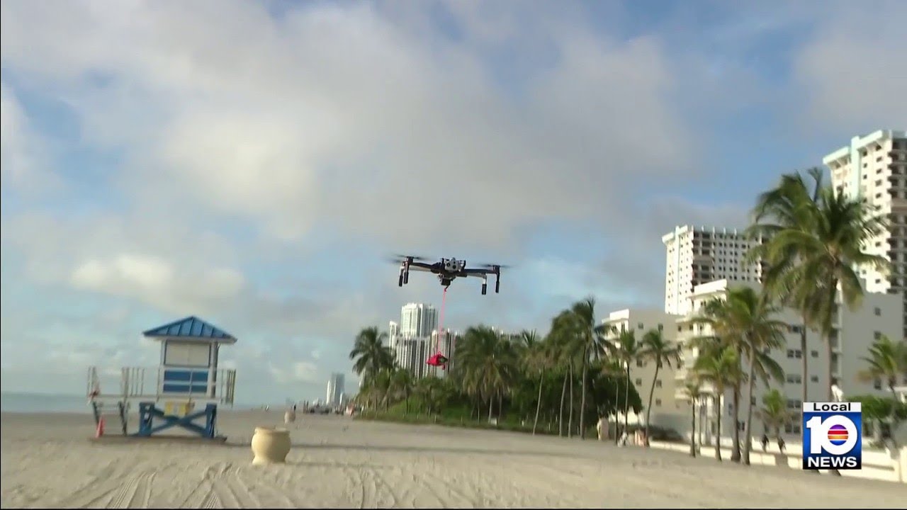 Спасатели Голливуд-Бич представили новую технологию спасения с помощью дронов