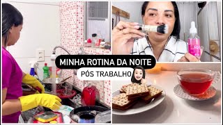 Minha ROTINA da NOITE pós trabalho | Skin care | Fiz feijão | Lavei roupa | LANA Cerqueira