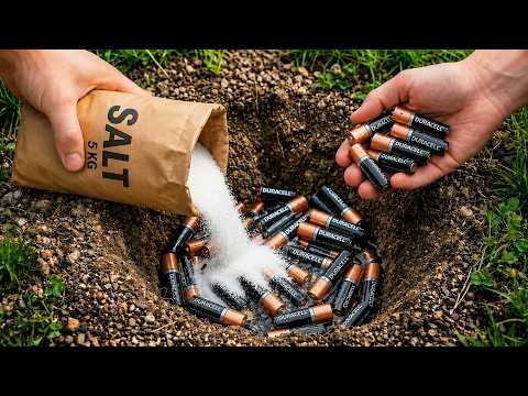 Put salt and batteries in a hole! 😱 Every home needs this, but almost no one does it