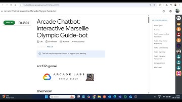 Arcade Chatbot: Interactieve gids voor de Olympische Spelen in Marseille || Laboplossing || Googl...