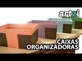 Forrando Caixa de Papelão com Papel :: Caixa Organizadora