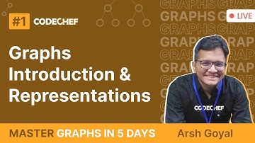 Graphs Introduction and Representations #1 | Graph Data Structures | Arsh Goyal | CodeChef