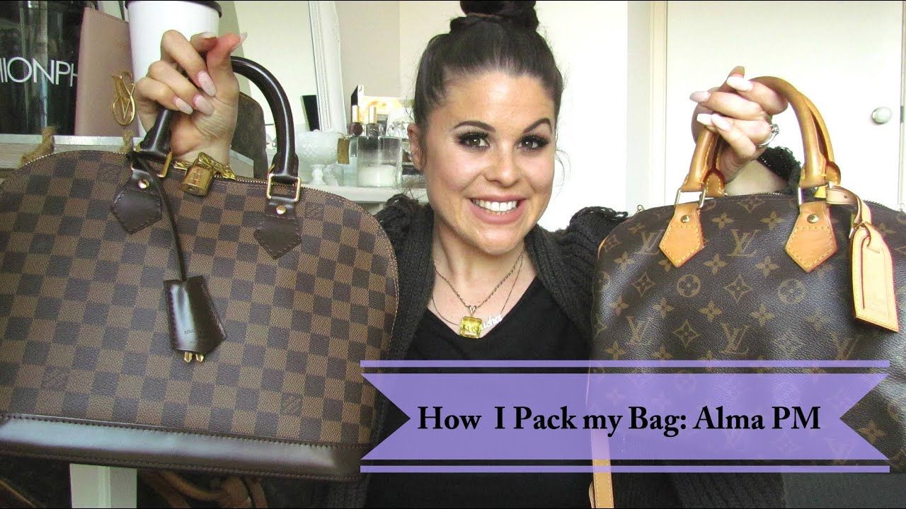 How I pack my bag: Louis Vuitton Alma PM 