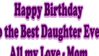 daughter birthday wishes happy