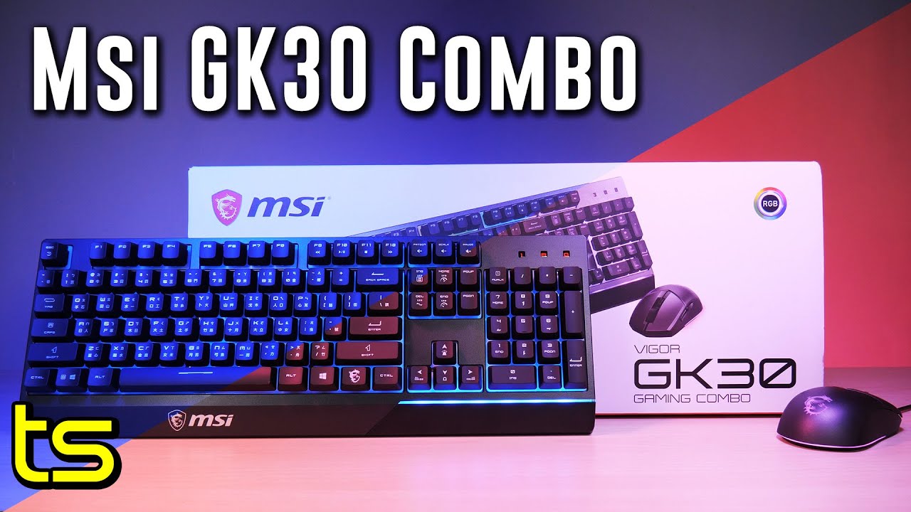 MSI Vigor GK30 RGB Gaming Keyboard, 6-Zone RGB Lighting, Water Repellent &  Splash-Proof, Mechanical-Like Plunger Switches, Black