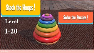 Hoop Stack Level 1-20  | Walkthrough Gameplays | Android and IOS |