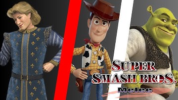Super Smash Bros. Melee: Intro With Animated Movie Characters