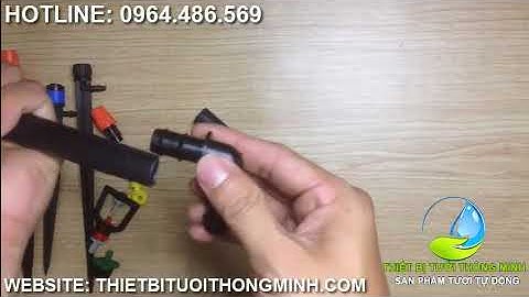 Hướng dẫn lắp co L nối 2 đầu ống 16mm(16ly) tưới cây tự động