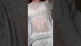 Knit a distressed Sweater on my SENTRO with me🤍 #sentroknittingmachine #knitting #fashion