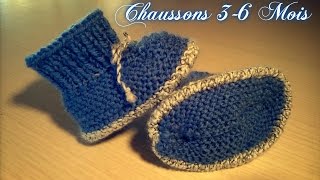 Tuto Tricot 'Chaussons Bébé (N°6) 3-6 Mois'