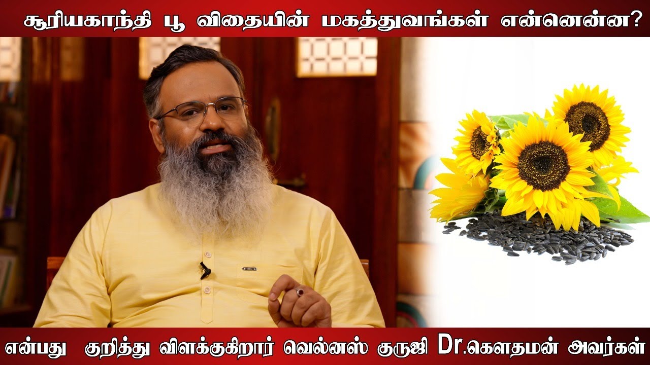 சூரியகாந்தி பூ விதையின் மகத்துவங்கள் என்னென்ன? விளக்குகிறார் வெல்னஸ் குருஜி! #sunflowerseed