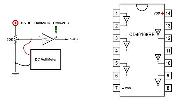 CD40106BE Schmitt trigger and Inverter
