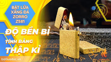 Hộp Quẹt Bật Lửa Xăng Đá Zorro Z581, Chất Liệu Bằng Đồng, Đánh Lửa Tự Động