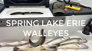 Trolling cranks for SPRING LAKE ERIE WALLEYES in the RAIN