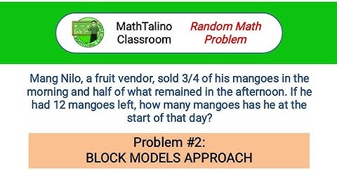 Random Math Problem: Block Models Approach #2 │ MathTalinoClassroom