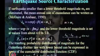 Mod-07 Lec-26 Seismic Hazard Analysis (continued) part –IV
