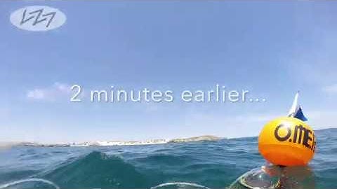 463 Diver run over by a boat - Full underwater footage