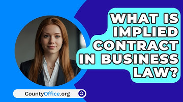 What Is Implied Contract In Business Law? - CountyOffice.org