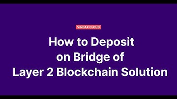 VinDAX Cloud - How to Deposit on Bridge of Layer 2 Blockchain Solution