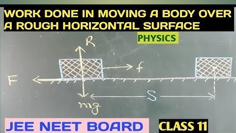 WORK DONE IN MOVING A BODY OVER A ROUGH HORIZONTAL SURFACE CLASS 11