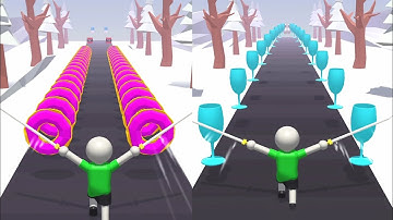 Slicer Runner! Satisfying and Relaxing ASMR Slicing Gameplay Video